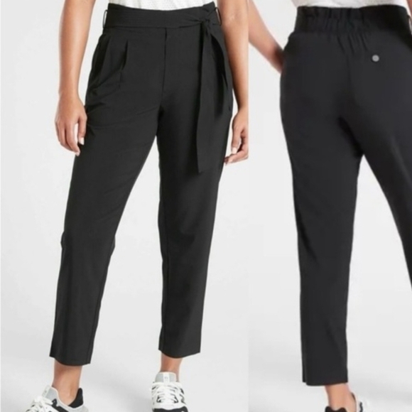 Athleta Pants - Athleta Skyline Pant II Black Lifestyle Tie-Waist Pants Sz 4